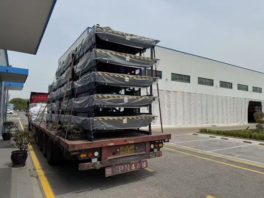 Máy làm bằng bến tàu thủy lực điện màu xám bằng tấm thép mịn
