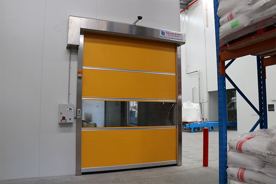Nội thất mịn mượt cửa cửa cửa cao tốc màu vàng rèm PVC chuyên nghiệp