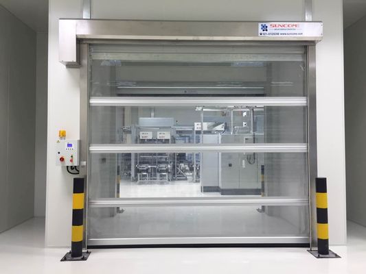 Full Transparent PVC Roll Up Doors khung thép không gỉ
